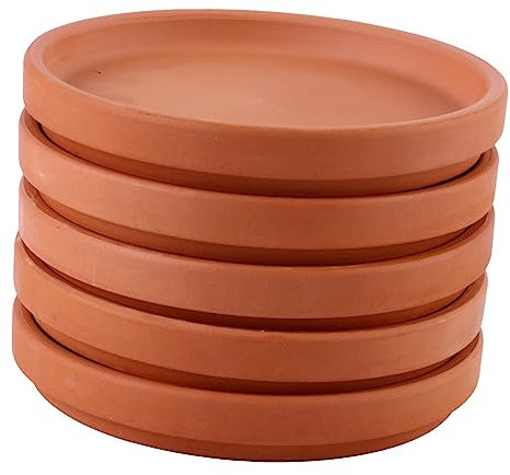 KONTONTY 5stücke Pflanzschale Mit Untersetzer Keramik Untertasse Übertopf Tablett Für Blumentopf Pflanzen Topf Trays Entwässerung Halter