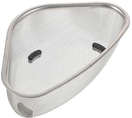 HYTROVE Triangle Sink Strainer Basket Corner Drain Basket for Kitchen Sink Food Waste Filter and Storage Space Saving Drainer for Kitchen Accessories Stainless Steel Mesh