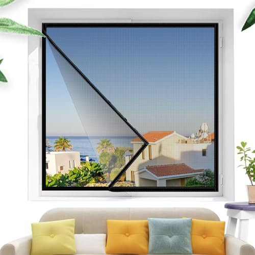 Screen Kit Fly Screen Roller Blind 145x185cm Black Door Insect Mosquito Shop Window accessoriesFly Protection Fly