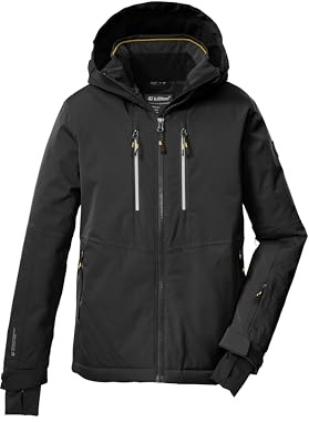 killtec Jungen Skijacke/Funktionsjacke mit Kapuze und Schneefang KSW 191 BYS SKI JCKT, schwarz, 152, 43474-000