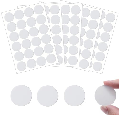ZFKXGS 120 Stück Schraubenabdeckung Selbstklebend Weiß 30mm, Rund Selbstklebende Schrauben Abdeckkappen wasserdichte Schraubenloch Aufkleber für Wandschränke Schreibtische Möbel (5 Blatt)
