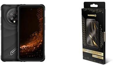 Hammer H Iron 6 5G Rugged Smartphone 8 RAM/256 GB + Hybrid Protection Glass | 5.6 120 Hz Display, 65 MP Camera, 6050 mAh, Android 15, Black