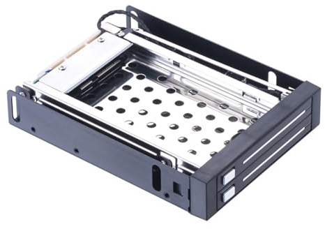 ERYUE 2,5-tums -rack Dual Bay Hårddiskhölje för Hot Swap, Enkel Insättning/utmatning, för Datorer och Tillbehör - Aluminiumlegering