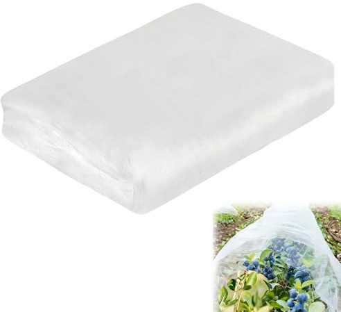 Filet Anti Insecte 3x10M, Filet de Protection Jardin, Filet Anti Oiseaux, Maille Fine 60, Transparent Réutilisable pour Cultures, Légumes, Fleurs et Arbres