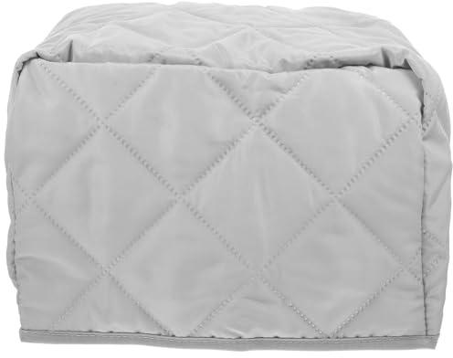 DEARMAMY Copertura Antisporco per Tostapane Imbottita Grigia 28X205X205 CM Protezione Antigraffio per Elettrodomestici da Cucina Copri Tostapane Pratico per Uso Domestico