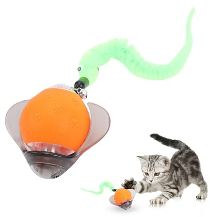 TianfuSpanda Pelota saltarina Inteligente para Perros, dispensador automático de Comida, Pelota Multifuncional para Mascotas Que rebota y Gira