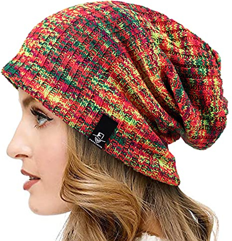 VECRY Damen Lässige Mütze Stricken Baskenmütze Gerippte Schädelkappe Winter Sommer Hüte