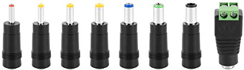 POPPSTAR Universal Netzteil Hohlstecker-Adapter (AC DC Stecker-Set 5.5x2.5mm Buchse auf 6,4x4,4, 6,3x3,0, 5.5x2.1, 5.5x1.7, 4.8x1.7, 4.0x1.7, 3.5x1.35 Stecker, 2-Pin), 8 Adapter