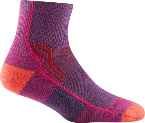 Darn Tough Hiker Damen Socke 1/4 Cushion, beere, Medium