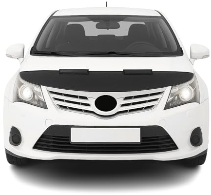 OMAC Haubenbra Steinschlagschutz Bonnet Bra kompatibel mit Toyota Avensis 2009-2015 Schwarz Halb