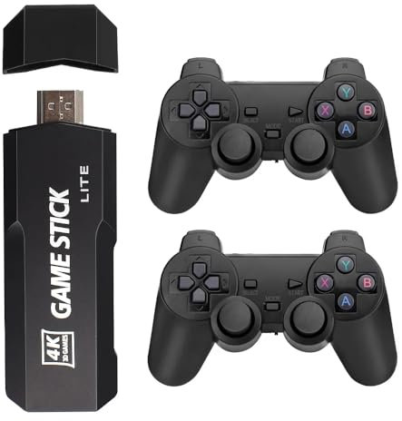 XIXIMENG X2 Plus Retro Game Stick 4K HD Retro Game Console,60000 3D Games 50+ Emulator Plug and Play Portable Video Game Console with Wireless Controller,Arcade Emulator Console,Gift for Adult (256G)