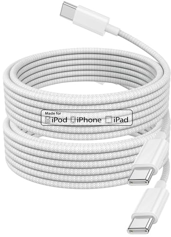Cavo per iPhone 15, 2Pack 1M Cavo Usb C intrecciato per iPhone 15 Cavo USB da C a C PD 60W Ricarica rapida per Apple iPhone 16/16 Pro/16 Pro Max/iPhone 15/15 Plus/15 Pro/15 Pro Max, iPad, MacBook