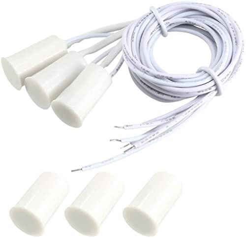 XYWHPGV NEIN. Versenkter verdrahteter Sicherheits-Fenster-Tür-Kontaktsensor Alarm Magnetischer Reed-Schalter Weiß RC-33 3pcs(e6756 4d247 fc793 6de65 3ff50 26316