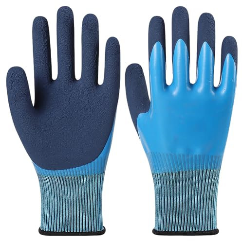 KRYMSON 1 paio di guanti in lattice, guanti da lavoro, guanti impermeabili, guanti invernali caldi, adatti per equitazione all'aperto, lavori agricoli, manutenzione in cantiere, ecc