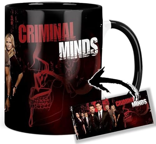 Criminal Minds Joe Mantegna Thomas Gibson Matthew Gray Gubler Tasse Innen & Henkel Schwarz Keramikbecher Mug