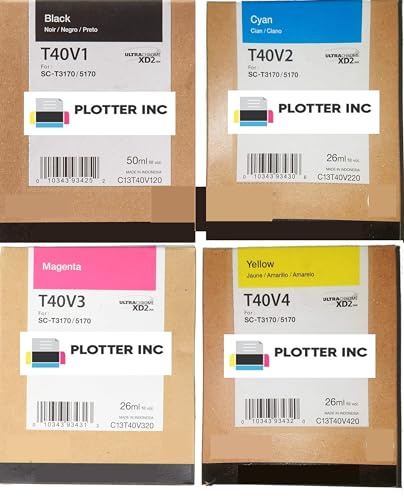 Plotter Inc SureColor T40V bläckpatroner T40V120 T40V220 T40V320 T40V420 bläckset för T5170 T5170M T3170 T3170M T2170 svart cyan magenta gul