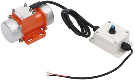 50W/60W Vibrationsmotor mit Drehzahlregler DC12V/24V, 9 Geschwindigkeiten Rüttelmotor 0~4000U/min Mehrzweckmotor für Bergbau Metallurgie Kohle Elektrizität Bauwesen (60W-12V)