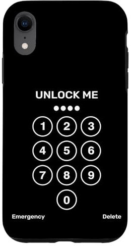 iPhone XR Unlock Me Cool Phone Key Pad Illustration Graphic Designs Case