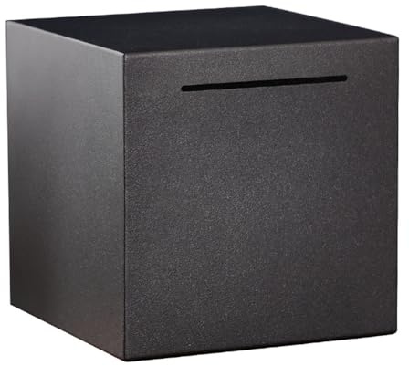 Wisboey Salvadanaio per Adulti, È Possibile Entrare e Uscire Solo dal Salvadanaio in Acciaio Inossidabile, Salvadanaio Non Apribile Facile da Usare Nero