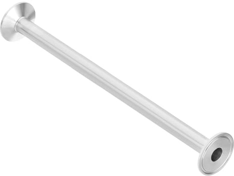 PATIKIL 1in OD Tri Clamps Tube, Sanitary Tri Clamps Spool Tube with 50.5mm Ferrule Flange(for 1.5in Tri Clamps) Sanitary Pipe Tubing 304 Stainless Steel for Brewery, 100mm/3.94in L