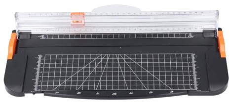 Paper Cutter 12in, Professional Paper Cutter 12in A4 Office Trimmer with Security Guard, Craft Tool for Cutting A3, A4, Stack & Guillotine Trimmers