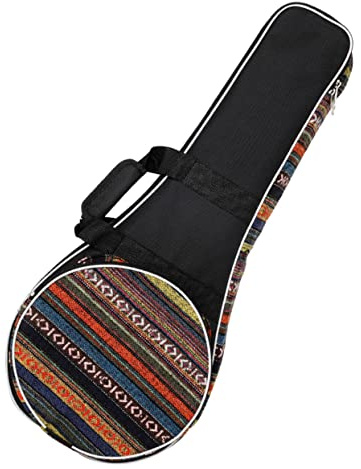TOYANDONA Mandolinen Reisetasche aus Oxford Stoff Nationalstil Doppelrucksack mit Dickem Polster Stabil und Glatt für Reisen mit Mandoline