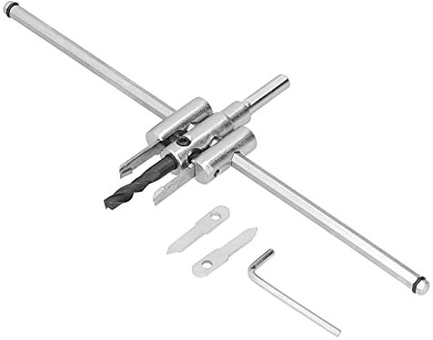 Kit de Sierra de Sierra de Cortador de Agujero de Círculo Ajustable de Zaweliyo para Herramientas de Bricolaje de Carpintería Adecuadas para Cortar Madera, Herramientas de