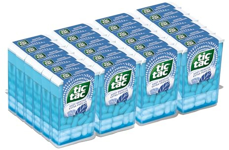TicTac Goût Menthe Extra Fraiche - Bonbons frais sucrés - Format de Poche - 24 boites x 18g
