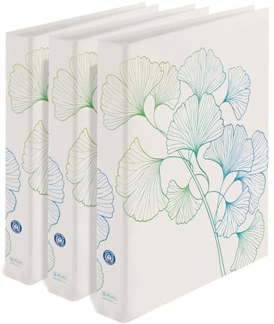 herlitz Ringbuch A4, maX.file GREENline Ginkgo, 2-Ringe, 4 cm Rücken, 3 Stück, maXimale Qualität