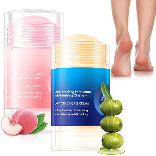 2PCS Urea Foot Cream Cracked Heel Repair Cream, Intensive Foot Urea Moisturiser and Heel Balm, Anti-Crack Care Cream for Very Dry Skin, Hydrating Foot & Hand Treatment