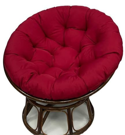 Outdoor Hanging Chair Cushion Round 10cm Thick Premium Seat Pad for Cotton Swing Egg Chair Rattan Chair Cushion Purple & Red Ideal for Garden & Patio