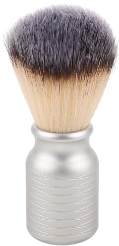 FONDOTIN Pennello per Schiuma da Barba da Uomo Sintetico Morbido Pennello da Viaggio Compatto Manico Ergonomico Accessorio per Rasatura Quotidiana e Pelli Sensibili