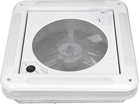 Cocoarm Ventilateur de Toit pour Camping-car, Ventilateur d'extraction Durable en ABS avec Lumière LED, de Plafond pour Camping-car 12V 3.6W