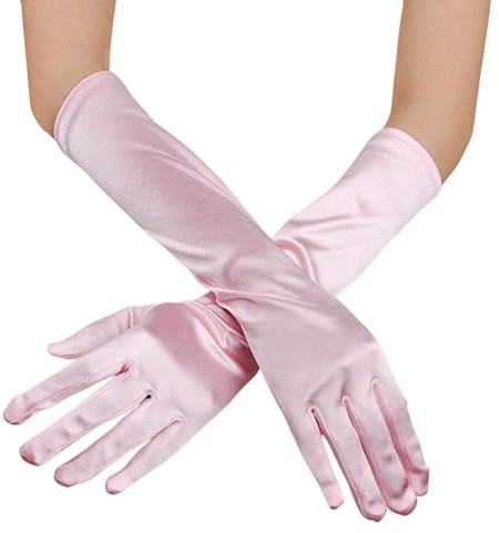 Generico Svarta långa handskar, färgglada cosplay-handskar, andningsbara satinhandskar, danshandskar, 1920-tal, bröllopsdanshandskar, aftonhandskar