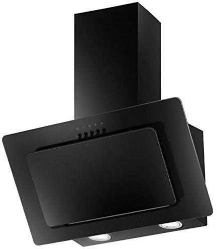 PKM Dunstabzugshaube KH-GSH-60B Glas schwarz Kopffreihaube LED 60cm Schräg