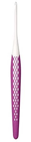 Prym 218483 Häkelnadeln Ergonomics 16 cm 3,00 mm fuchsia Woll-Häkelnadel, Kunststoff, 3 mm