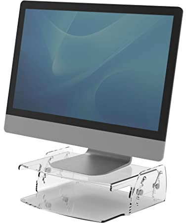 Fellowes Clarity Monitorständer, höhenverstellbar, 10kg Tragkraft, transparent