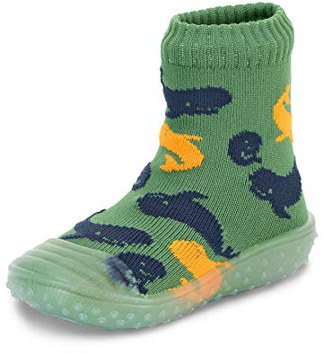 Sterntaler Baby - Jungen Adventure-socks Wale Hausschuh Socken, Grün, 25W / 26L EU