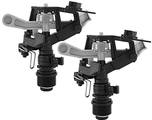 Jenngaoo 2 Stück Garden Sprinkler, 3/4 Zoll 25-360 Grad Verstellbarer Sprinklerkopf Rasen Bewässerung Sprinkler für Gartenrasen und Grasbewässerung