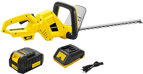 Nemura Taille-Haie Électrique 40V 1 Batterie 2Ah Compatible - Longueur de Coupe 56cm - Moteur Brushless - Chargeur Rapide - Appareil sans Fil Confortable - Marque Française