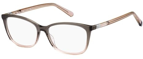 TOMMY HILFIGER Brille mit Sehstärke für Damen optional mit Sonnenbrillentönung oder Blaulichtfilter, Rechteckig, gefertigt aus Acetat (inklusive Brillenetui)