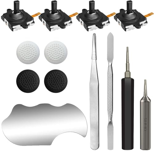 Joysticks Replacement for Meta Quest 3 Controllers (13 in one) - DUXICEPIN Repair Kit Accessories for Meta Quest 3 Controller, Include 4 Joysticks, T5 Screwdriver, Tweezer, Pry Tool | DUXICEPIN Repair Kit Accessories for Meta Quest 3 Controller, Include 4 Joysticks, T5 Screwdriver, Tweezer, Pry Tool