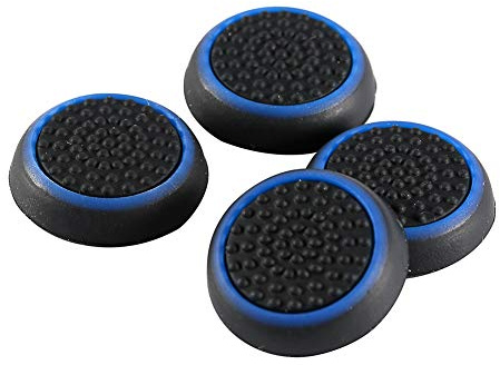 Joystick-Ersatz Kappen, Controller-Daumen Griffe, 4 Stück Ersatz-Silikon-Controller-Daumen-Stick-Abdeckung Joystick-Kappe für für für (Blue)