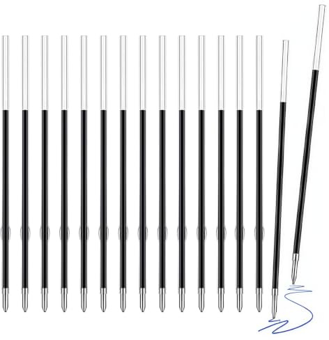 ENLACE 60 Stück Kugelschreiberminen für Druckstifte, Blau 1 mm, 98 mm | Leichter Kunststoffschaft, gleichmäßiger Tintenfluss, schnelltrocknend, für Formulare, Notizen und Skizzen
