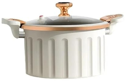 LYP-DEINEOMGS Slow Cooker e pentola for stufati: pentola Termica isolata, pentola for zuppe – utile e Facile da Pulire for Cucinare a casa(White)