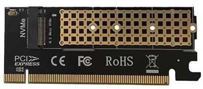 Valuegist Adattatore PCIe per M.2 NVMe Mkey, scheda PCI-e 4.0 X4, supporta NGFF M2 M-Key SSD di lunghezza 2280,2260,2242,2230, adattatore PCIe NVMe