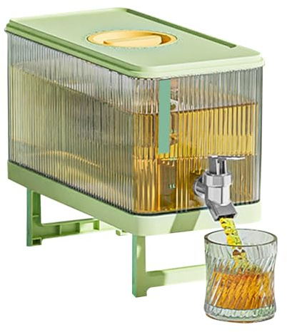Dispensador de Almacenamiento de Agua, Recipiente de Bebidas Premium, hervidor frío, dispensador Elevado con Grifo y Filtro, Ideal para Jugo, té