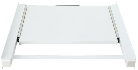 YILIKISS Zwischenbaurahmen mit Ausziehplatte für Trockner und Waschmaschine, Universell Waschmaschine Verbindungsrahmen mit Ablage, Zwischenbaurahmen für Waschmaschine und Trockner Wäschekorb, Weiß