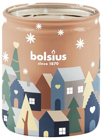 Bolsius Silent Night - Candela profumata - 6 pezzi - Durata di combustione di 23 ore - 82 x 68 mm - Estratti naturali - Contiene cera vegana - senza olio di palma