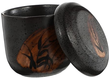 UTHCLO 1 Pz. tazza da minestra cucinando di grandi dimensioni pentola da minestra pentola con colino kitchen zuppa scodelle dulac scodella fornitura di cucina ciotola in ceramica Brown